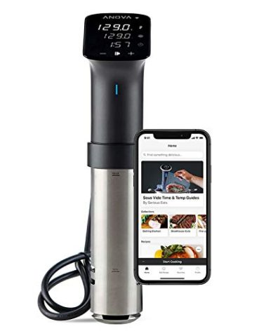 Anova Culinary Sous Vide Precision Cooker Pro, 1200 Watts, Black and Silver