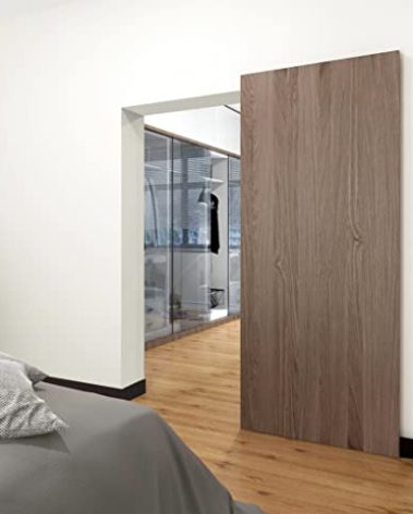 DIYHD 42" Concealed Sliding Barn Door Hardware with Soft Close Mechanism,No Floor Track,Fit Openning Width 34"~38"