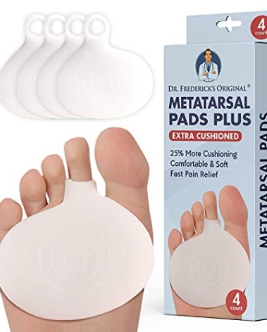 Dr. Frederick's Original Metatarsal Pads Plus - 4pcs - Forefoot Pain Relief - Ball of Foot Pads - Foot Pain Relief Cushion - for Women & Men
