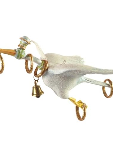 MACKENZIE-CHILDS Patience Brewster 12 Days Christmas Ornament, Christmas Tree Ornament, 5 Golden Rings