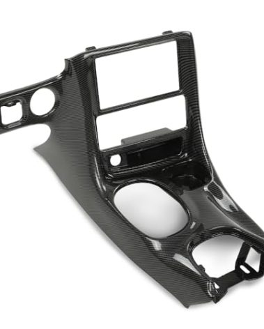 LQI Double Din Radio Center Dash Bezel Kit Compatible with Chevy Corvette C5 1997-2004 10407815 Carbon Fiber Black