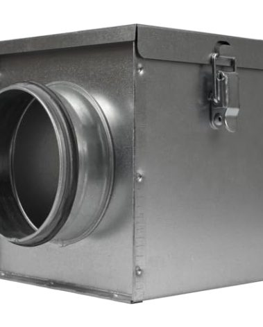 Repa Market 4" Duct Air Filter Box – Galvanized Steel Inline Dryer Filter Housing for Round Duct - EPDM Rubber Gaskets – Easily Serviceable Lint Trap – Intake Ventilation, Home Improvement