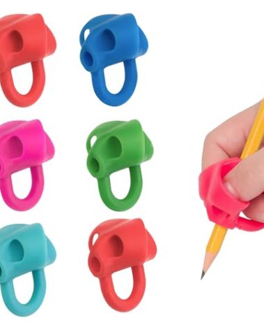 The Pencil Grip Pencil Grip The Classics Ring Grip Ergonomic Writing Aid, for Right or Left Handed Users, Assorted Colors, Pack of 6 (TPG-17306)
