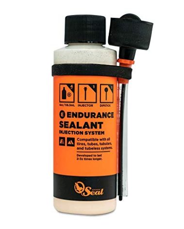 Orange Seal - Endurance Formula Tubeless Bike Tire Sealant with Injector | Long Lasting, Fast Sealing | for MTB, Road, CX and Gravel Bicycle Tires | 4oz w/Injector