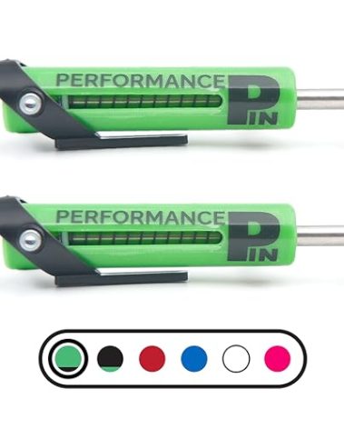 PERFORMANCE PIN The Original Drop Set Pins for Gym | One More Rep with Weight Stack Pins | Instant Transition to Lower Weights for More Reps | Proudly Made in America | 5/16" Pin | Green