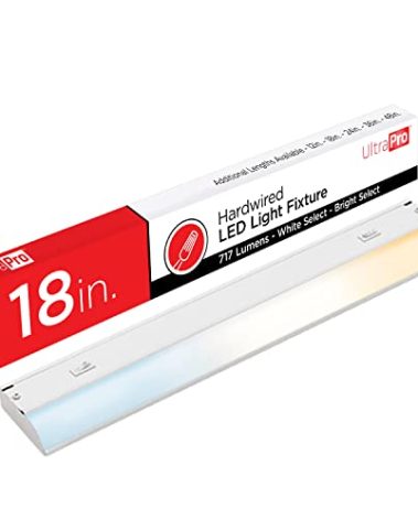 UltraPro 18 inch Hardwired Under Cabinet Lights, 3 Color Settings - 2700K/4000K/5000K - Warm White, Cool White, and Daylight, Under Cabinet Lighting, Dimmable Under Counter Lights for Kitchen, 45367