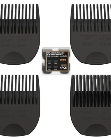 Zylentix Guards for Manscaped 4.0 - Skin-Safe Trimmer Attachments, Precision Fit Cutting Guides Comb Replacement (4-Pack)