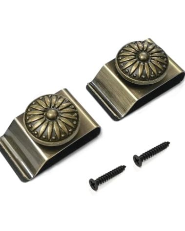 Tapestry Wall Hanging Clamps 2PCS Textile Art Decoration Hangers Metal Clips for Hanging Rugs Carpet Display (Bronze)