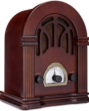 ClearClick Retro AM/FM Radio with Bluetooth - Classic Wooden Vintage Retro Style Speaker