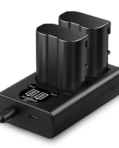 ENEGON EN-EL15C Batteries (2 Pack) and Smart LED Dual Charger Kit for Nikon ZF Z6,Z7 Z8 D7500 D7000, D7100, D7200 D500, D600, D610, D750,D780 D800, D810, D800E, D810A,D850 Digital Cameras