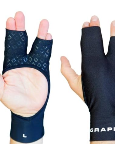 Grappz Multi-use Finger Support Athletic Gloves - Mallet Finger Splint - Hand Brace For Arthritis Pain & Protection- Prevent Unnecessary Injuries - Finger Braces Joint Stabilizer (Black,Unisex,Medium)