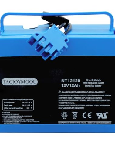12 Volt 12AH Battery for Peg Perego Tractor John Deere Gator XUV Polaris RZR 900 Polaris Slingshot Gaucho Rock'in 12V Replacement Battery for Ground Loader New Holland T8 Tractor Kids Ride On Car Toys