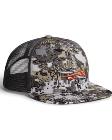 SITKA Gear Men's Standard Trucker Breathable Mesh Hunting Cap-One Size Fits All, Whitetail : Elevated II, OSFA
