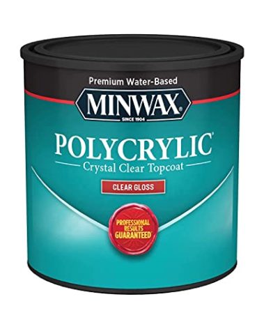 1/2 pt Minwax 25555 Clear Polycrylic Water-Based Protective Finish Gloss