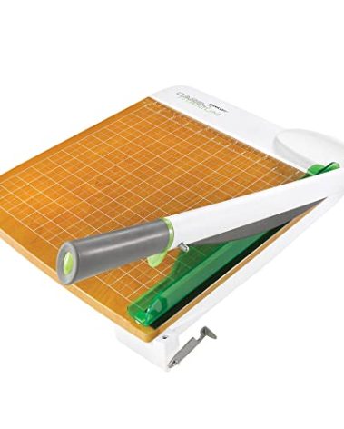 Westcott 16874 ‎15-Inch CarboTitanium Wood Base Guillotine Paper Cutter, Multi-Paper Trimmer with 30 Sheet Capacity