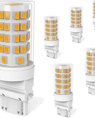 LEMENG 5Watt S8 3156 Wedge Base LED Light Bulb 12VAC/DC Low Voltage(2700K Warm White) 500Lumens,35-50watt Halogen Equivalent,Outdoor Landscape Pathway Driveway Deck Step Paver Lighting-6 Pack