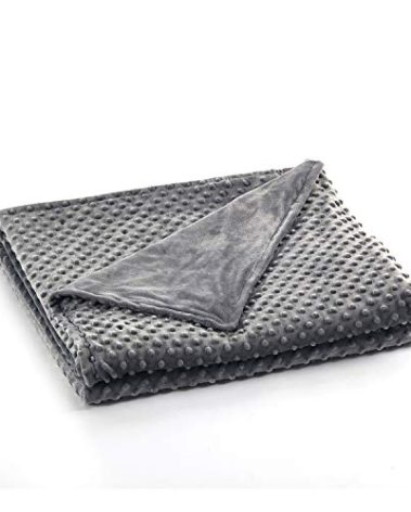 RelaxBlanket ''40''x60'' Duvet Cover for Weighted Blanket | Premium Super Soft Minky Dot | Dark Grey