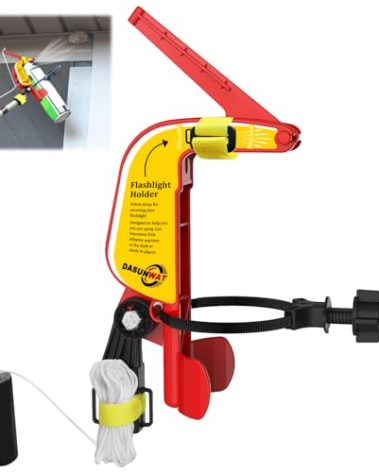 Dasunwat Spray Can Extension Pole Adaptor,Adjustment Sprayer Bracket Adaptor for Wasp/Hornet/Bee Spray Long Range,Spray Paint,Window Cleaner,Tree Pruning Sealer Spray,Spray Can Trigger Handle(Red)