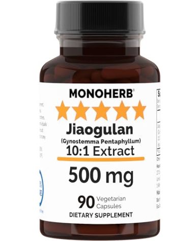 Jiaogulan Extract 500 mg - 90 Veg Capsules - Gynostemma Pentaphyllum - 90 Servings