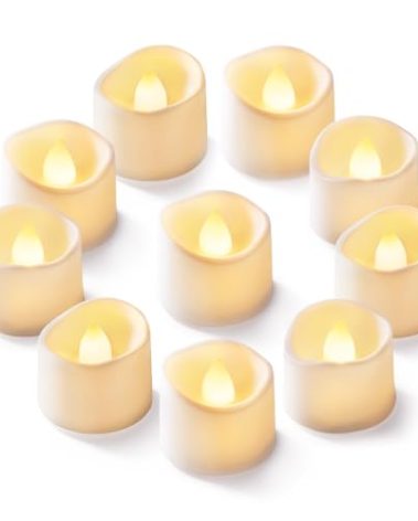 Homemory 24Pcs Flickering Flameless Candle Battery Operated, 200+Hours Fake Electric LED Tea Lights for Votive, Centerpiece Table Decorations, Wedding, Aniversary, Halloween, Christmas