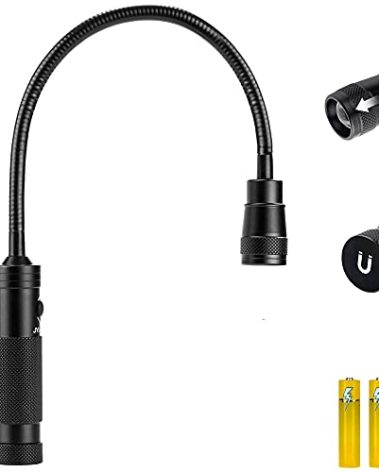 Favorlite LED Work Light, 500 Lumen Gooseneck Flashlight with Magnetic Base, Zoomable Flexible Led Flashlight, Waterproof Job Site Light for Work Bench, Auto-repairing, Inspection, Emergency