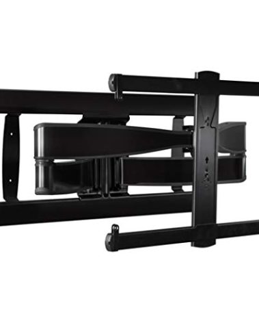 SANUS Full Motion TV Wall Mount for 42” to 90” TVs up to 125lbs – Extend, Swivel, Tilting TV Mount - Easy 3 Step DIY Install w/ Included Hardware - Black Finish