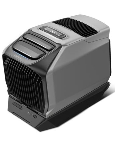 EF ECOFLOW WAVE 3 Portable Air Conditioner with Add-on Battery, 1800W/6100 BTU Cooling and 2000W/6800 BTU Heating, 1000W Fast Charging in 75 mins, 8H Wireless Running, APP Control, for camping, RVs