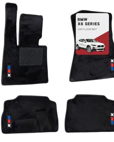 Custom 3D Car mats for BMW X6 2020-2024 Wool Carpet Car Mats - Glowing, Anti-Slip, All-Weather Full Coverage with Logo