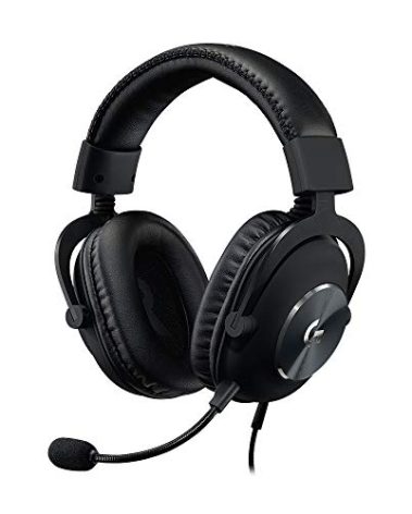Logitech G Pro X Wired Gaming Headset: Blue VO!CE Detachable Boom Mic, DTS 7.1, 50 mm Drivers, USB/3.5mm Aux, Spare Memory Foam Ear Pads, USB DAC & Bag Included - Black