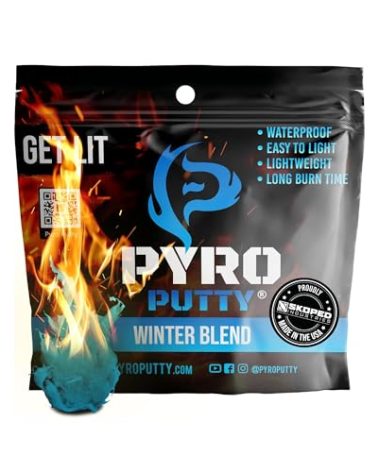 Phone Skope PYRO Putty Winter, Summer, Eco Blend, Emergency Survival Fire Starter (2 oz - One Can, Winter -20°F to 90°F)