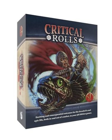 Nord Games: Critical Rolls: Boxed Set - 5e RPG Storytelling Cards, 300 Tarot Sized Cards, Tabletop Roleplaying Game, 5e D&D Compatible, Grey