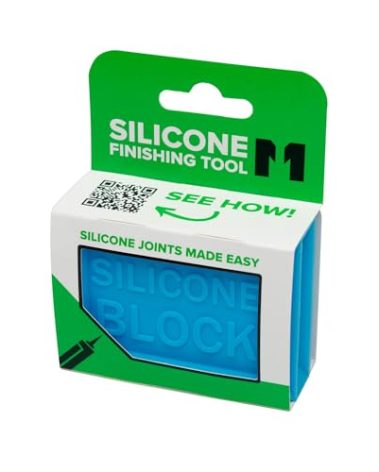 Metex Silicone Block - 5 in 1 Easy Grip Sealant Shaping & Finishing Caulking Tool - Creates A Consistent Width Bead. Sharp & Consistent Internal Corners with A Choice of 6mm Or 8mm Bead