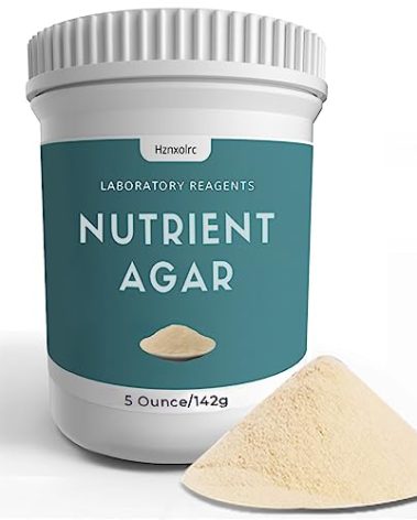 142 Grams Nutrient Agar Powder, Makes Over 210 to 280 Agar Petri Dishes, Easy to Use, Suitable for Scientific Research, Educational Experiments or Detection of Microbial Pollutants