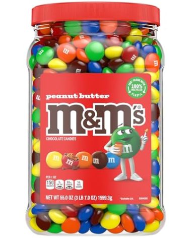 M&M's Peanut Butter Chocolate Candy, 55 Oz,, ()