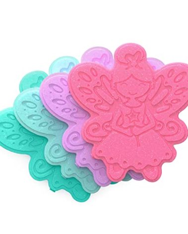 Bentgo Buddies Glitter Reusable Ice Packs - Slim Ice Packs for Lunch Boxes, Lunch Bags, and Coolers - Multicolored 4-Pack (Fairy)