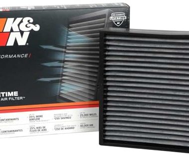 K&N LIFETIME Cabin Air Filter: Premium, Washable, Clean Air for your Cabin: Compatible with 2013-2024 Alpine/Dacia/Inifinit/Mitsubishi/Nissan/Renault: (See product Description for Select Models)VF2076