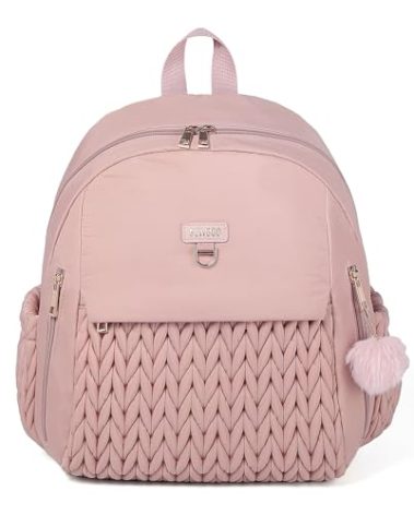 SEWBOO Diaper Bag,Newborn Baby Backpack,Waterproof and Stylish Travel Back Pack with Changing Pad for Women and Girls (Dusty Rose)