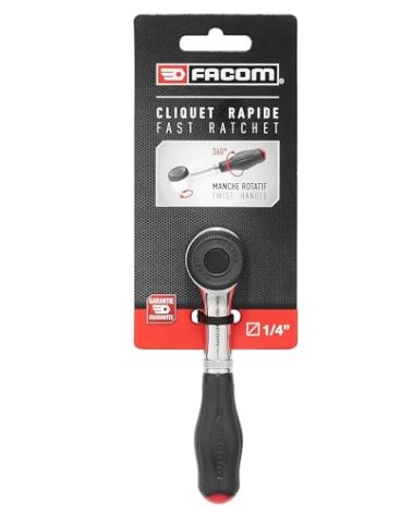 Facom R.360 Fast Action Ratchet with Twist Handle, 1/4" Drive