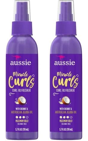 Aussie Miracle Curls Refresher 5.7 Ounce Pump (Maximum Hold) (170ml) (2 Pack)