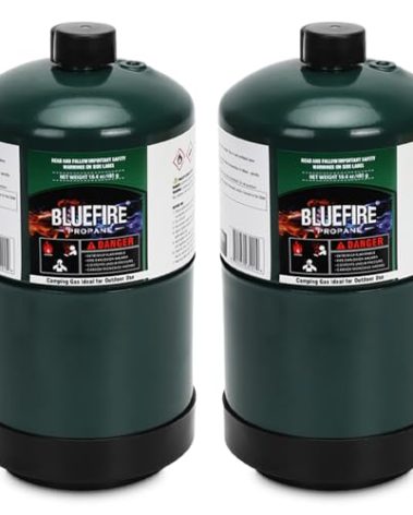 Ruasveltan 1lb Propane Tank Camping Propane Tank Pack of 2 Portable Canister Propane Gas Tank Small Propane Tanks Camping Stove Torch Lamp Heater Gas Stove Burner Cooking
