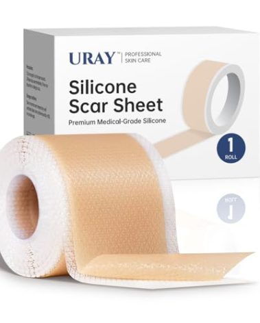 Silicone Scar Tape for Surgical Scars - 120" x 1.5" Roll - Extra Long Scar Sheets for C-Section, Tummy Tuck, Keloid and Surgical Scars - Reusable Medical Grade Silicone Scar (120" x 1.5")