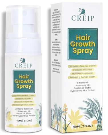 Natural Hair Growth Oil Spray: Batana Rosemary Serum Biotin Caffeine Scalp Care Treatment (2 FL OZ（Pack 1）)