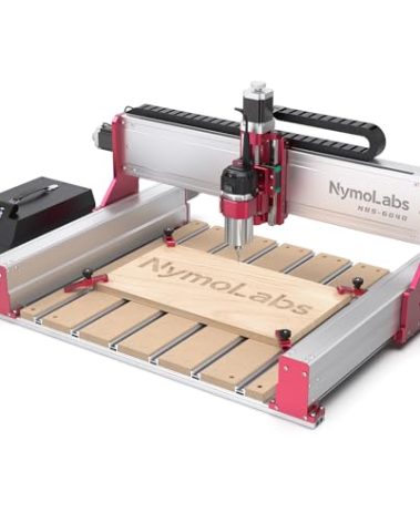 NymoLabs NBS-6040 CNC Router Machine with Custom-Made 710W 7000-30000 RPM Trim Router Spindle & ER-11 Collet, Linear Rails & Ball Screws on 3-axis, Engraving for Wood Acrylic Aluminum