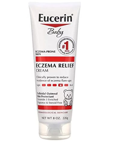 Eucerin Baby Eczema Relief Body Cream, Fragrance Free Baby Eczema Cream with Colloidal Oatmeal, Ceramide-3 and Licorice Root Extract, 8 Oz Tube