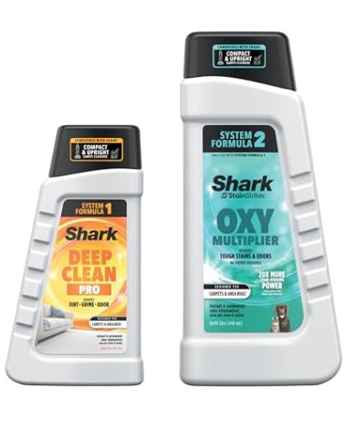 Shark StainStriker Pro Bundle for All Shark StainStriker Portable Cleaners, for Carpets & Area Rugs, Instantly Eliminates Odors, 32oz OXY Multiplier and 16oz Deep Clean Pro, PXCMBUNDLE
