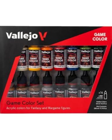 Vallejo - Game Color Introduction Set | Starter Set for Fantasy and Wargame Figures | 16 Bottles x 18 ml (0.60 fl.oz.)