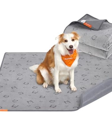 Feandrea Washable Pee Pad for Dogs, 2 Pack, Reusable, 60 x 48 Inches, XL, Waterproof Pet Training, Leakproof, Non-Slip, Super Absorbent, for Dogs, Cats, Rabbits, Dove Gray UPTD004G01