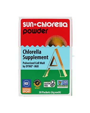 Sun Chlorella Powder Green Algae Superfood Supplement Supports Whole Body Wellness Immune Defense, Gut Health & Natural Energy Boost - Chlorophyll, B12, Protein, Non-GMO - 30 Packets