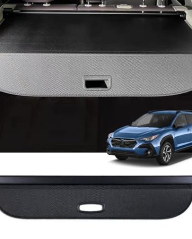 Okutech Retractable Cargo Cover Compatible with 2018-2024 Subaru Crosstrek Impreza Hatchback Rear Privacy Tonneau Security Shade (Not Fit for Plug-in and Hybrid) (Carbon Fiber Style)