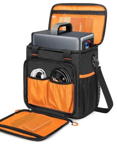 PGmoon Travel Carrying Case Compatible with Nebula Mars 3/Cosmos Laser 4K/SE, Projector Storage Case Bag with Accessories Pockets(Patent Design)